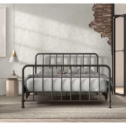 Wohnen Betten<Metallbett mit Gitter-Kopf- und Fußteil - Auricos