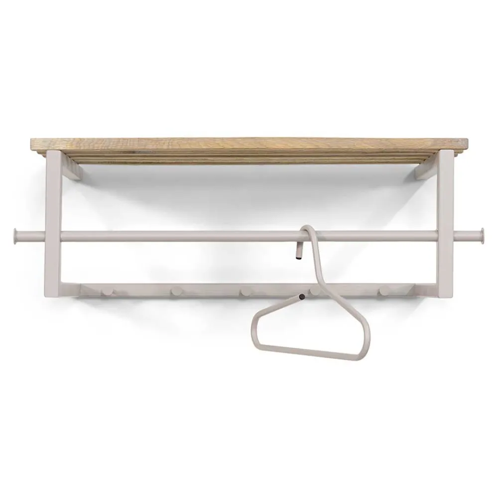 Wohnen Garderoben<Metallgarderobe in Taupe mit Hutablage - Yames