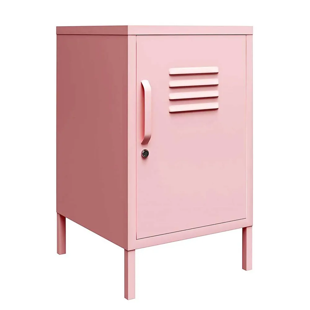 Wohnen Kommoden<Metall-Kommode mit Tür in Rosa - Asbell