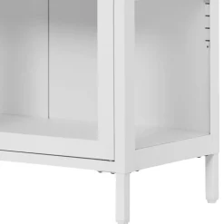 Wohnen Vitrinen<Metall-Vitrinen-Kommode in Weiß - Lititia
