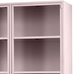 Wohnen Vitrinen<Metallvitrinenschrank in Hellrosa - Malivia