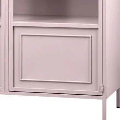 Wohnen Vitrinen<Metallvitrinenschrank in Hellrosa - Malivia