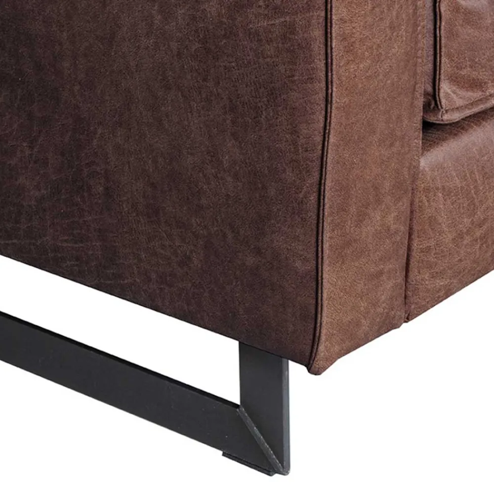 Wohnen Sofas<Microfaser 2er Sofa in kantigem Design - Onjamy