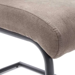 Wohnen Sessel<Microfaser Freischwinger in Beige - Unicat (2er Set)