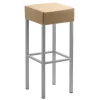 Wohnen Hocker<Microfaser Hocker in Beige & Silber - Sognory