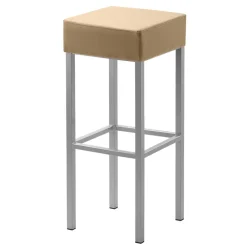 Wohnen Hocker<Microfaser Hocker in Beige & Silber - Sognory