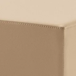 Wohnen Hocker<Microfaser Hocker in Beige & Silber - Sognory