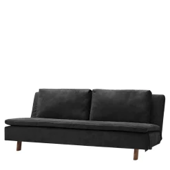 Wohnen Sofas<Microvelours Klappsofa in Schwarz - Ocna