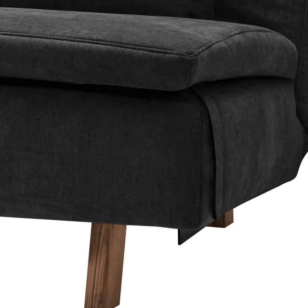 Wohnen Sofas<Microvelours Klappsofa in Schwarz - Ocna