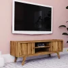 Wohnen Tv & Hifi-Möbel|Lowboards<Mid Century TV Lowboard aus Wildeiche massiv - Hardus