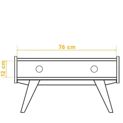 Wohnen Tv & Hifi-Möbel|Lowboards<Midcentury Wildeiche TV Bank mit Fach - Hardus