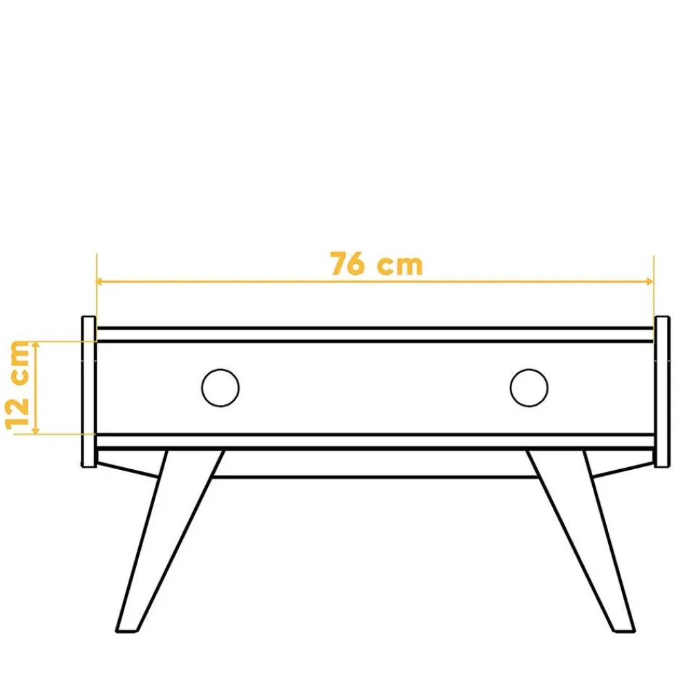 Wohnen Tv & Hifi-Möbel|Lowboards<Midcentury Wildeiche TV Bank mit Fach - Hardus