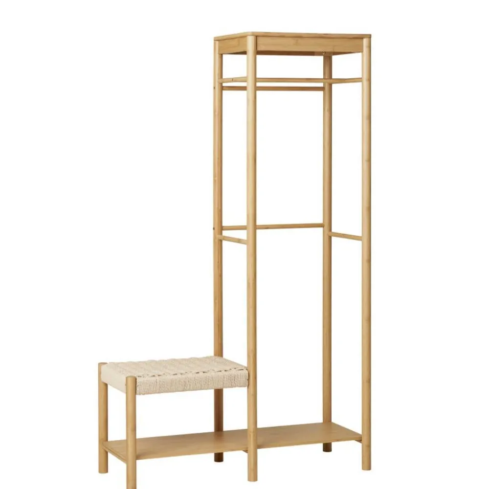 Wohnen Garderoben<Minimalistische Garderobe aus Bambus - Saridio