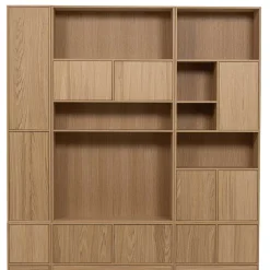 Wohnen Wohnwände<Minimalistische Wohnwand in Eiche - Ewana (sechsteilig)