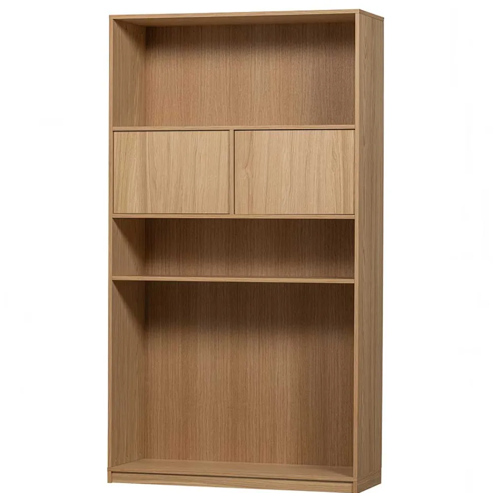 Wohnen Wohnwände<Minimalistische Wohnwand in Eiche - Ewana (sechsteilig)