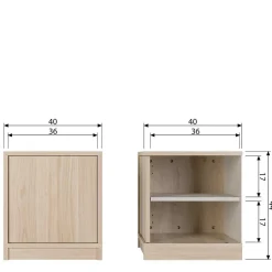 Wohnen Wohnwände<Minimalistische Wohnwand in Eiche - Ewana (sechsteilig)