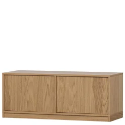 Wohnen Wohnwände<Minimalistische Wohnwand in Eiche - Ewana (sechsteilig)