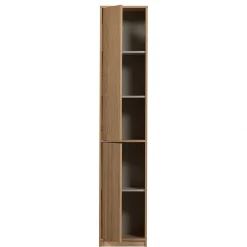 Wohnen Wohnwände<Minimalistische Wohnwand in Eiche - Ewana (sechsteilig)
