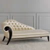 Wohnen Sofas<Modern Art Deco Recamiere in Creme und Schwarz - Ghaz