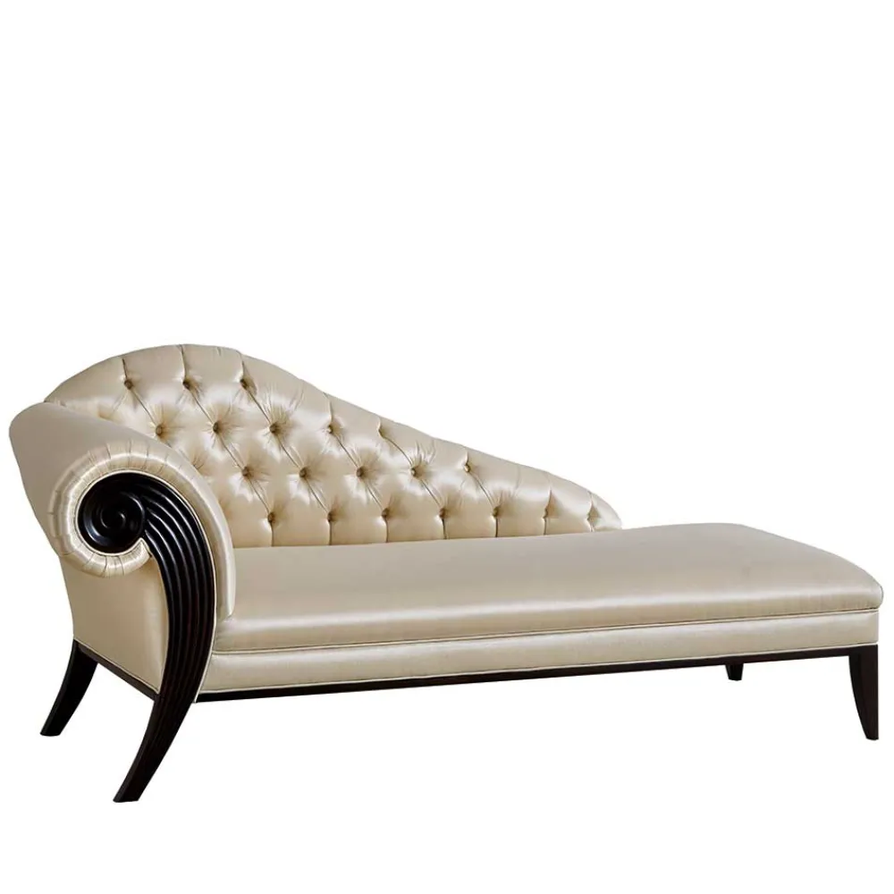 Wohnen Sofas<Modern Art Deco Recamiere in Creme und Schwarz - Ghaz