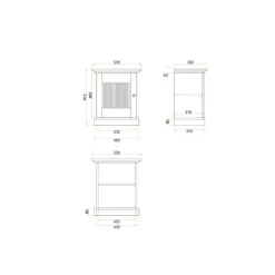 Wohnen Kommoden<Modern Country Nachtschrank in Dunkelbraun - Nauizia