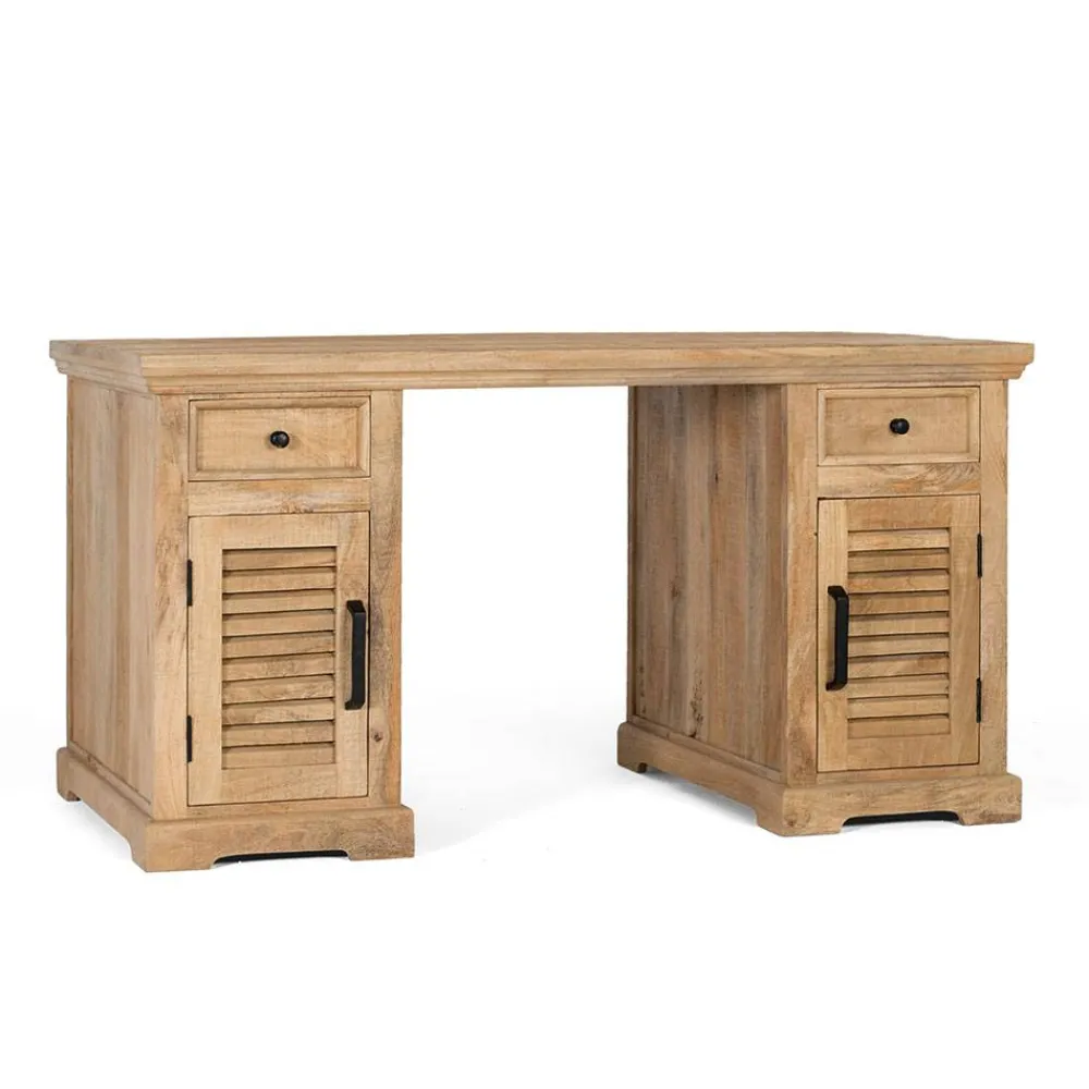 Wohnen Tische<Modern Country Schreibtisch mit Lamellentüren - Muray