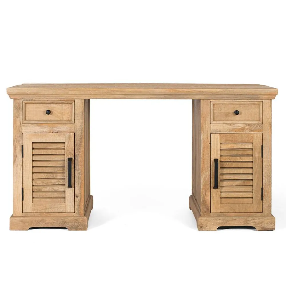 Wohnen Tische<Modern Country Schreibtisch mit Lamellentüren - Muray