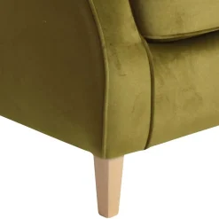 Wohnen Sessel<Modern Country Sessel in Oliv Grün Samtvelours - Davork