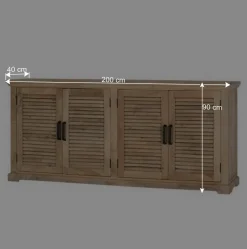 Wohnen Sideboards<Modern Country Sideboard mit Lamellentüren - Muray