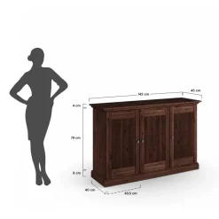 Wohnen Sideboards<Modern Country Sideboard in Dunkelbraun - Nauizia