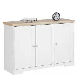 Wohnen Sideboards<Modern Country Türen-Kommode in Weiß & Eiche - Akedra