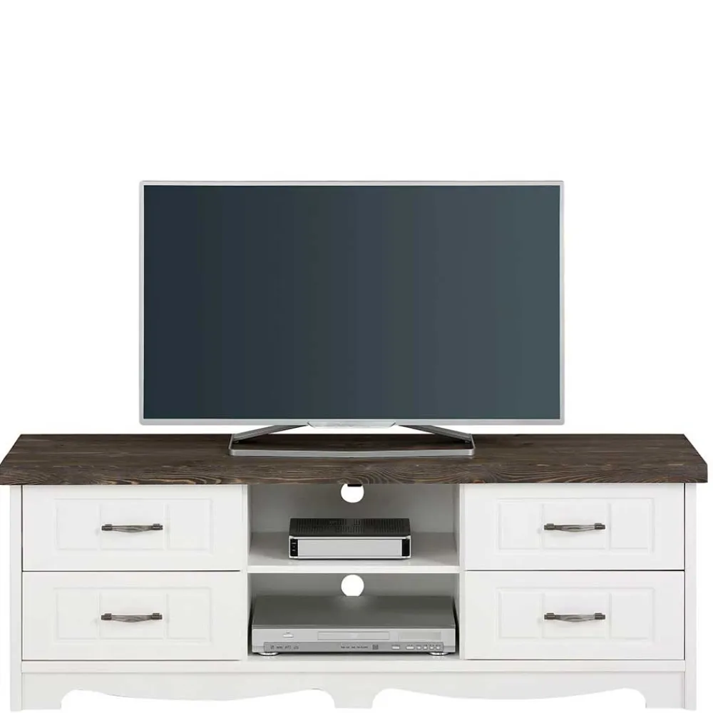 Wohnen Tv & Hifi-Möbel|Lowboards<Modern Country TV Board aus Kiefer - Ayrinu