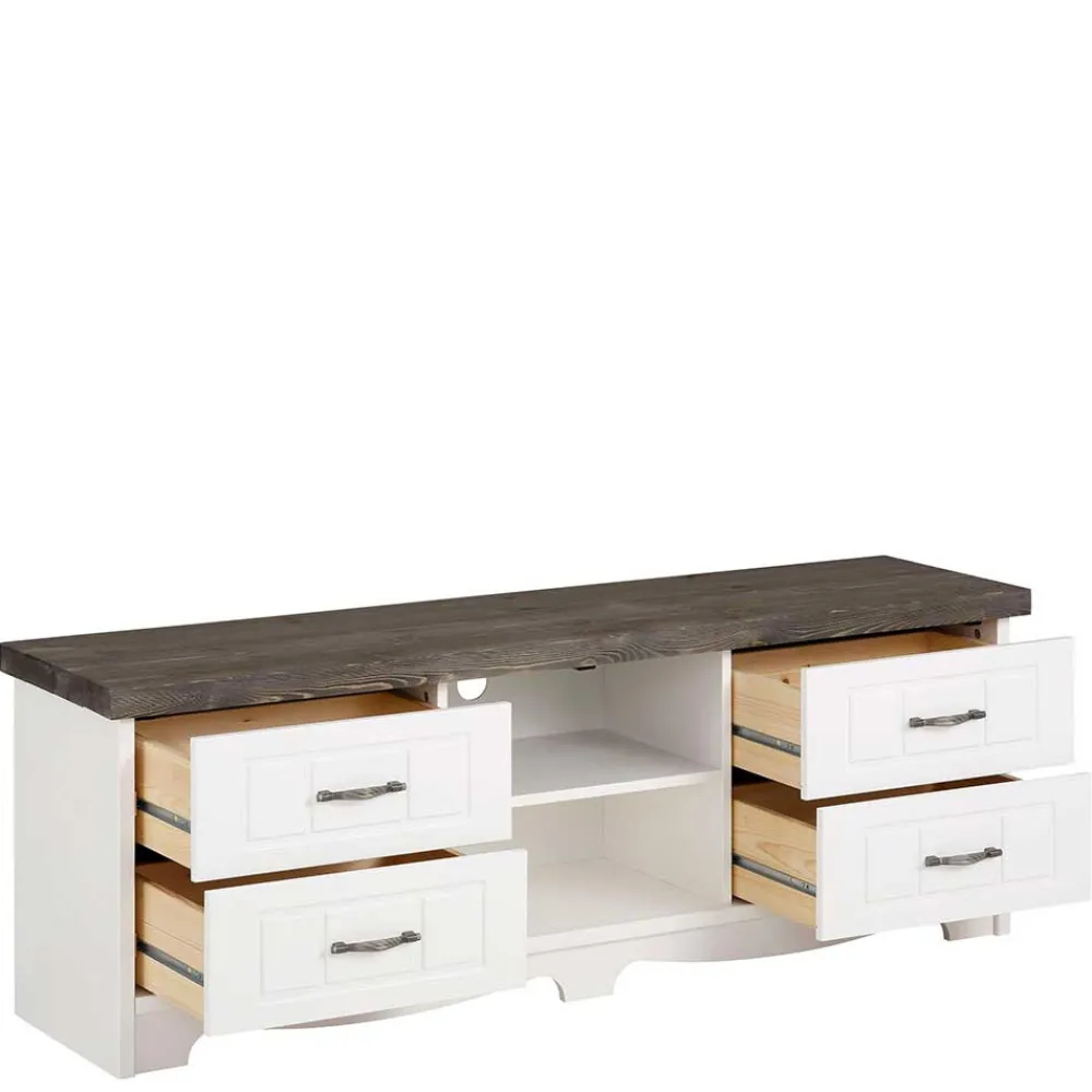 Wohnen Tv & Hifi-Möbel|Lowboards<Modern Country TV Board aus Kiefer - Ayrinu