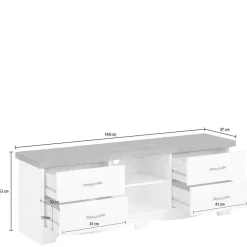 Wohnen Tv & Hifi-Möbel|Lowboards<Modern Country TV Board aus Kiefer - Ayrinu