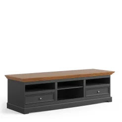 Wohnen Tv & Hifi-Möbel|Lowboards<Modern Country TV Board in Grau & Kiefer - Eromsia