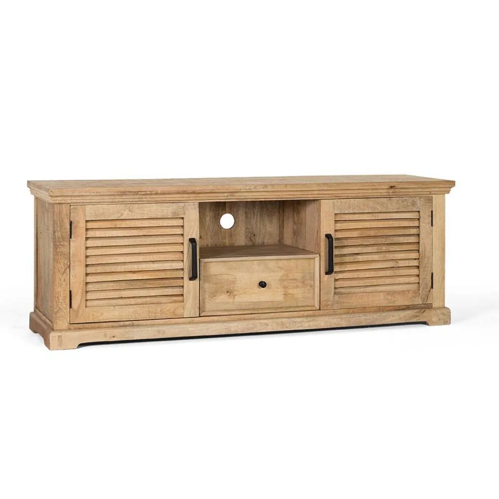 Wohnen Tv & Hifi-Möbel|Lowboards<Modern Country TV Board mit Lamellentüren - Muray