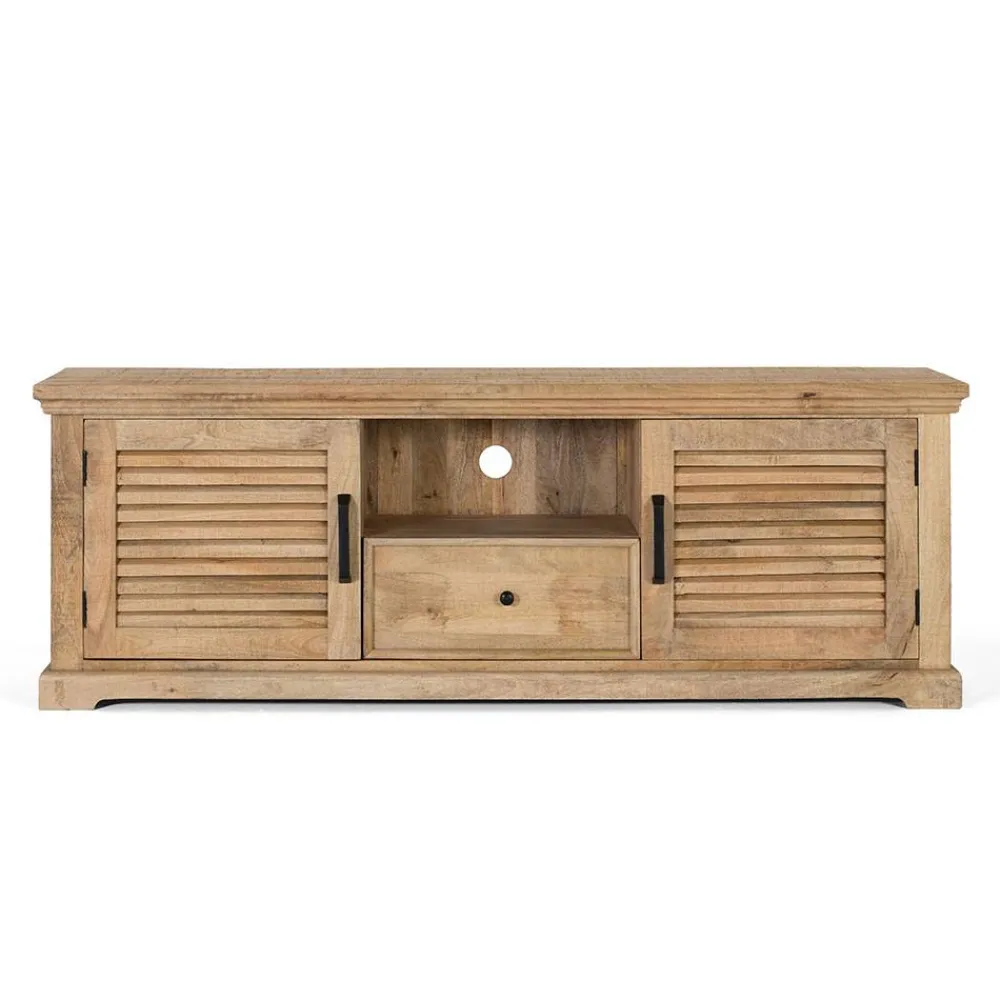 Wohnen Tv & Hifi-Möbel|Lowboards<Modern Country TV Board mit Lamellentüren - Muray