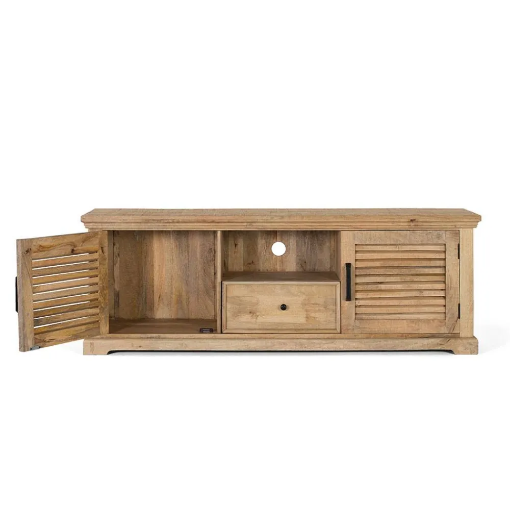 Wohnen Tv & Hifi-Möbel|Lowboards<Modern Country TV Board mit Lamellentüren - Muray