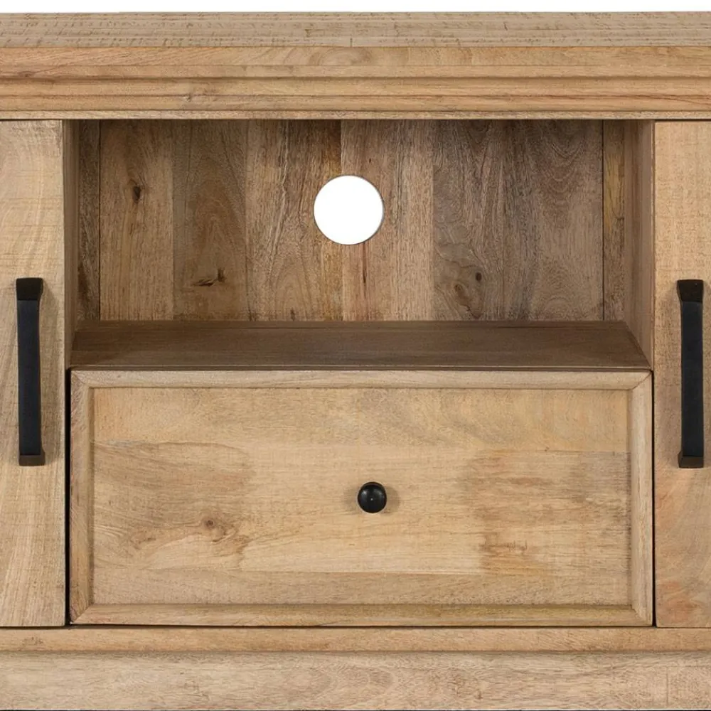 Wohnen Tv & Hifi-Möbel|Lowboards<Modern Country TV Board mit Lamellentüren - Muray