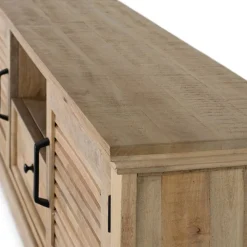 Wohnen Tv & Hifi-Möbel|Lowboards<Modern Country TV Board mit Lamellentüren - Muray
