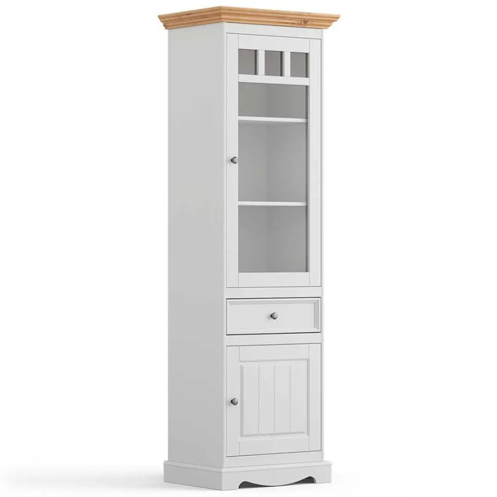 Wohnen Vitrinen<Modern Country Vitrine zweifarbig - Vitablo
