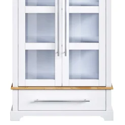Wohnen Vitrinen<Modern Country Vitrinenschrank zweifarbig - Eyzaco