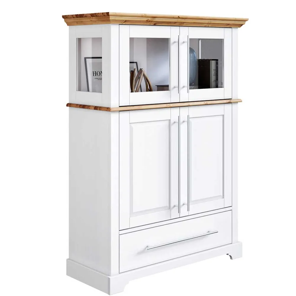 Wohnen Highboards<Modern Country Wohnzimmerschrank zweifarbig - Eyzaco