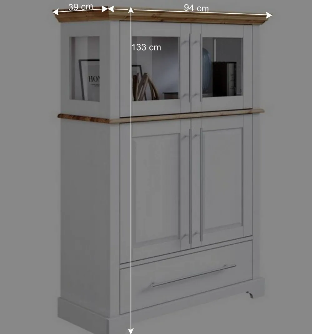 Wohnen Highboards<Modern Country Wohnzimmerschrank zweifarbig - Eyzaco
