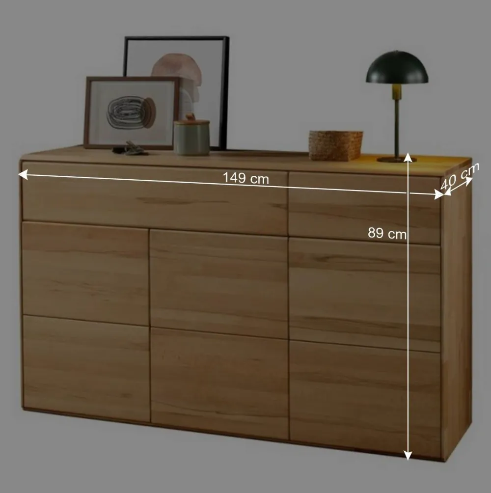 Wohnen Sideboards<Moderne Anrichte aus Kernbuche Massivholz - Namgon