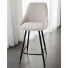 Wohnen Hocker<Moderne Boucle Barstühle in Beige - Alberta (2er Set)