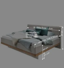 Wohnen Betten<Moderne Design Bettanlage mit Kunstleder - Crascanu (dreiteilig)