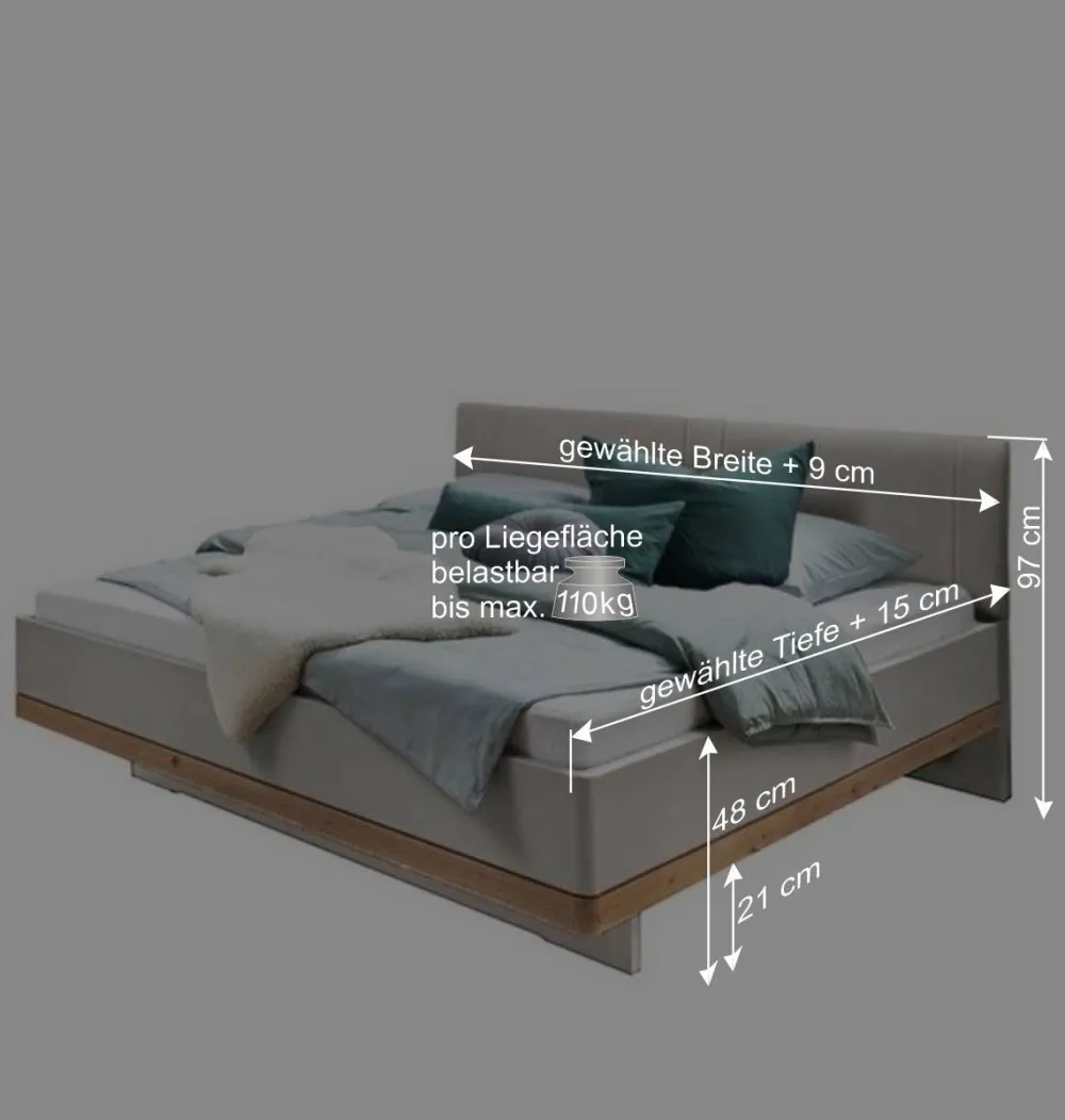 Wohnen Betten<Moderne Design Bettanlage mit Kunstleder - Crascanu (dreiteilig)