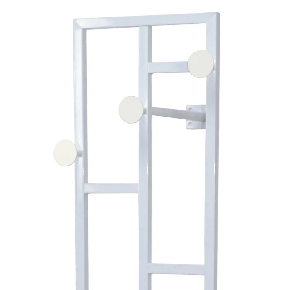 Wohnen Garderoben<Moderne Design Wandgarderobe aus Stahl in Weiß - Musone