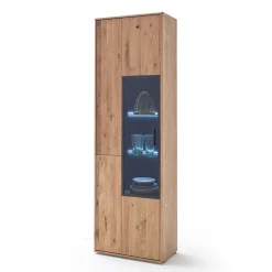 Wohnen Vitrinen<Moderne Echtholz Vitrine aus Eiche Massivholz - Assela
